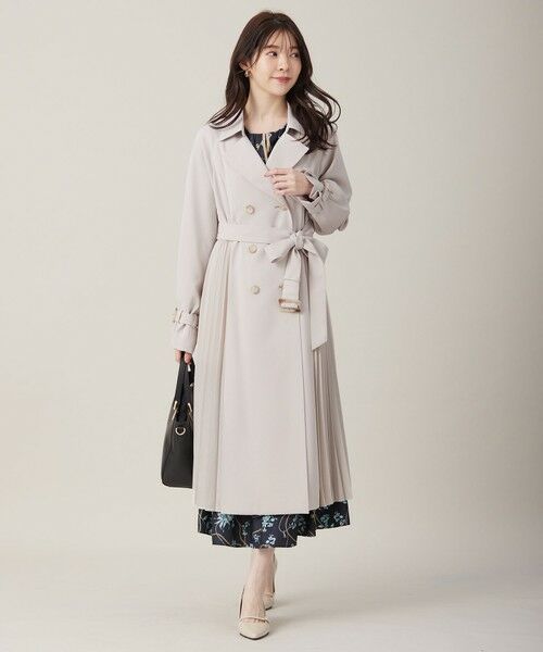 S size ONWARD(小さいサイズ) / エスサイズオンワード トレンチコート | 【UVカット・花粉ガード】プリーツデザイントレンチ コート | 詳細17