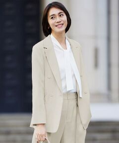 S size ONWARD(小さいサイズ) / エスサイズオンワード テーラードジャケット | 【ドラマ「明日はもっと いい日になる」着用】【セットアップ対応・接触冷感・洗える】リネンライクシンセティックテーラード ジャケット