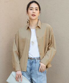 S size ONWARD(小さいサイズ) / エスサイズオンワード その他アウター | 【洗える】ドビーオックスストレッチシャツ アウター