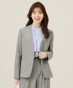 S size ONWARD(小さいサイズ) / エスサイズオンワード ノーカラージャケット | 【洗える】褒めらレディノーカラー ジャケット