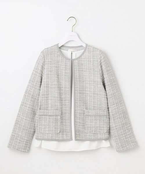 S size ONWARD(小さいサイズ) / エスサイズオンワード ノーカラージャケット | 【2SET】ウォッシャブルジャケット × ブラウス セット | 詳細6