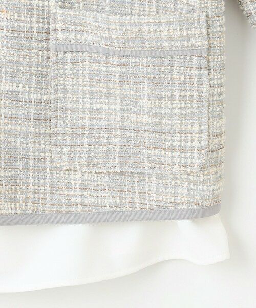 S size ONWARD(小さいサイズ) / エスサイズオンワード ノーカラージャケット | 【2SET】ウォッシャブルジャケット × ブラウス セット | 詳細9