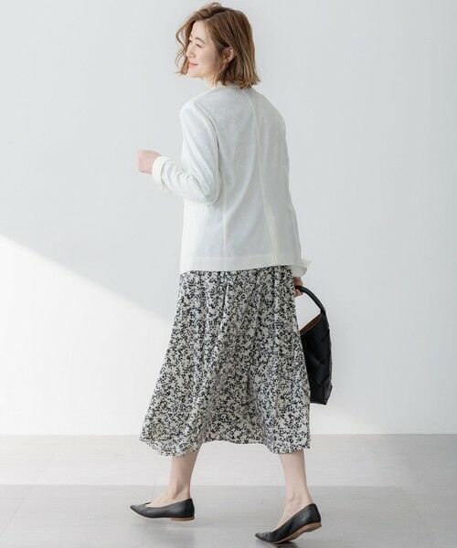 S size ONWARD(小さいサイズ) / エスサイズオンワード ノーカラージャケット | 【セットアップ対応/防シワ性/洗える】アイアスマットストレッチ ノーカラー ジャケット | 詳細2