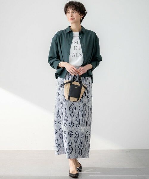 S size ONWARD(小さいサイズ) / エスサイズオンワード カットソー | 【SLOW/一部店舗限定】MVSコットン  ロゴTシャツ | 詳細6