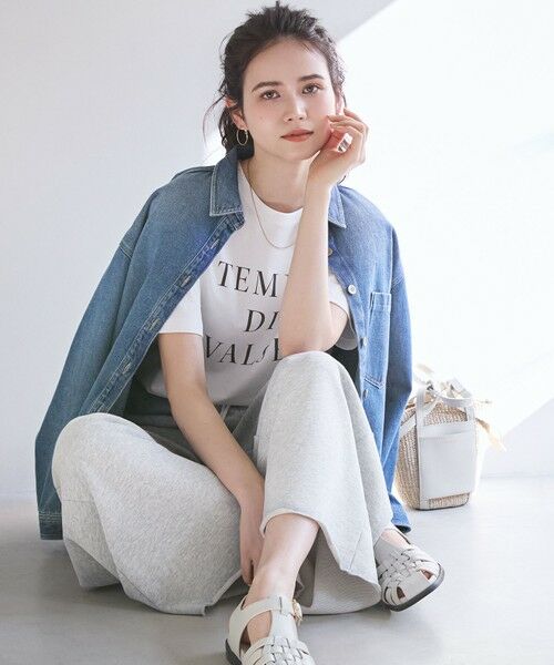 S size ONWARD(小さいサイズ) / エスサイズオンワード カットソー | 【SLOW/一部店舗限定】MVSコットン  ロゴTシャツ | 詳細3