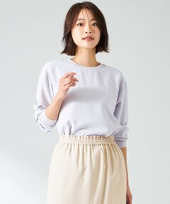 S size ONWARD(小さいサイズ) / エスサイズオンワード カットソー | 【洗える】2wayストレッチジョーゼットロゴ ロンT