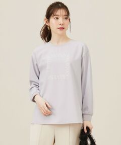 S size ONWARD(小さいサイズ) / エスサイズオンワード カットソー | 【洗える】2wayストレッチジョーゼットロゴ ロンT