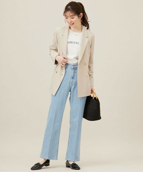 S size ONWARD(小さいサイズ) / エスサイズオンワード カットソー | 【洗える】2wayストレッチジョーゼットロゴ ロンT | 詳細3