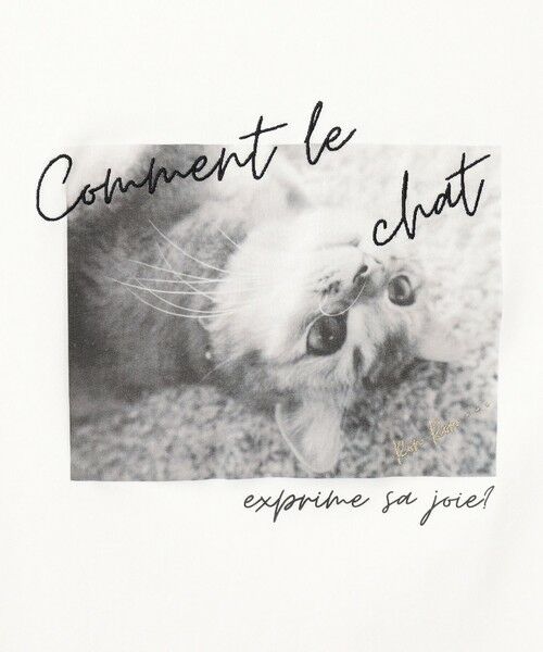 S size ONWARD(小さいサイズ) / エスサイズオンワード カットソー | 【貴島明日香さんコラボ】チュールレイニャード猫 Tシャツ | 詳細15