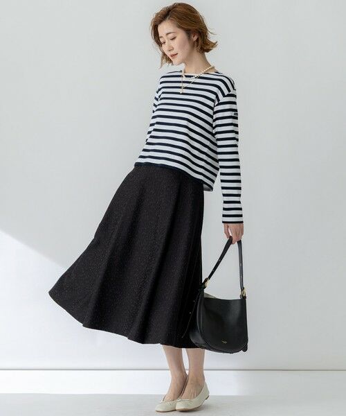 S size ONWARD(小さいサイズ) / エスサイズオンワード カットソー | 【CanCam４月号掲載/洗える】Armor-lux スムース バックボタン ボーダー カットソー | 詳細1