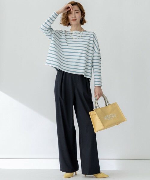 S size ONWARD(小さいサイズ) / エスサイズオンワード カットソー | 【洗える】Armor-lux スムース クロップド  ボーダー カットソー | 詳細16