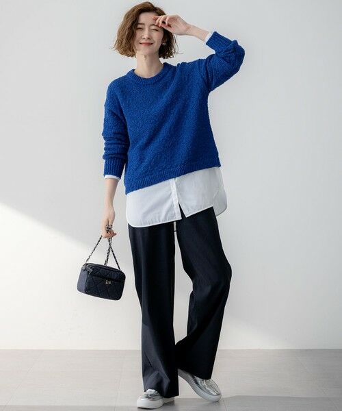 S size ONWARD(小さいサイズ) / エスサイズオンワード ニット・セーター | 【SLOW/一部店舗限定】リボンヤーン クルーネック ニット | 詳細6