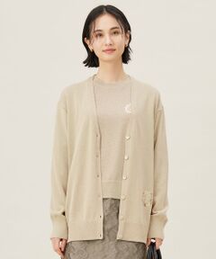 S size ONWARD(小さいサイズ) / エスサイズオンワード カーディガン・ボレロ | 【カタログ掲載・洗える】エンブレムニット カーディガン