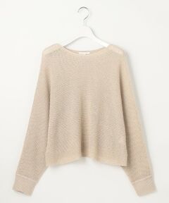 S size ONWARD(小さいサイズ) / エスサイズオンワード ニット・セーター | 【洗える】リネンミドルゲージドルマンスリーブ ニット