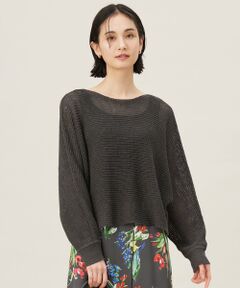 S size ONWARD(小さいサイズ) / エスサイズオンワード ニット・セーター | 【洗える】リネンミドルゲージドルマンスリーブ ニット