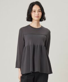 S size ONWARD(小さいサイズ) / エスサイズオンワード ニット・セーター | 【洗える】ドライコットンハイゲージペプラム ニット