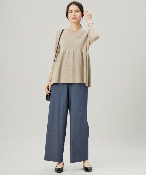 S size ONWARD(小さいサイズ) / エスサイズオンワード ニット・セーター | 【洗える】ドライコットンハイゲージペプラム ニット | 詳細2
