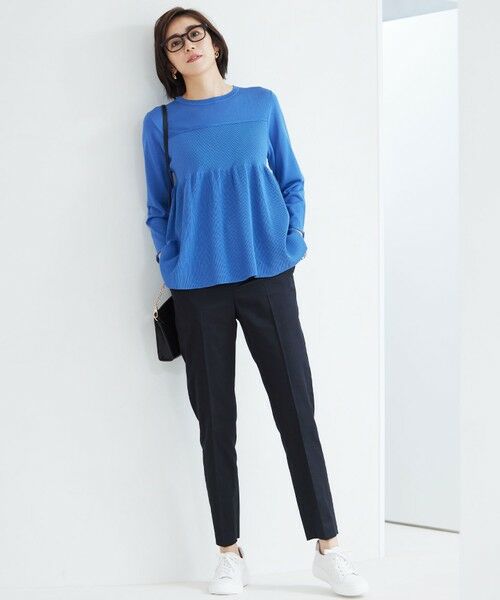 S size ONWARD(小さいサイズ) / エスサイズオンワード ニット・セーター | 【洗える】ドライコットンハイゲージペプラム ニット | 詳細10