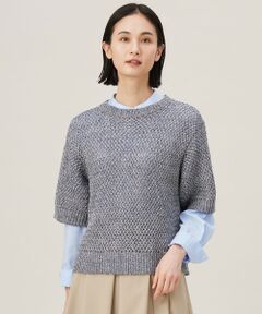 S size ONWARD(小さいサイズ) / エスサイズオンワード ニット・セーター | 【洗える】カラーミックスメッシュリネン ニット