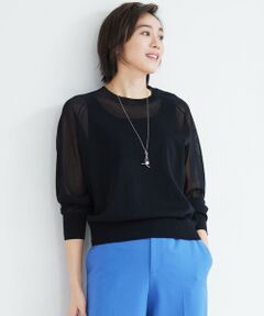 S size ONWARD(小さいサイズ) / エスサイズオンワード ニット・セーター | 【洗える】シアーアセテート ニット