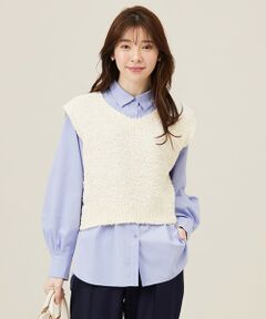 S size ONWARD(小さいサイズ) / エスサイズオンワード ベスト | 【前後着用可】リボンヤーン ベスト