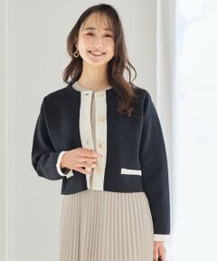 S size ONWARD(小さいサイズ) / エスサイズオンワード ニット・セーター | バイカラーラメニット カーディガン