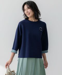 S size ONWARD(小さいサイズ) / エスサイズオンワード ニット・セーター | 【洗える】バイカラー リターンスリーブ ニット