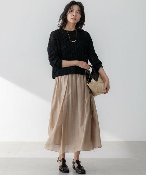 S size ONWARD(小さいサイズ) / エスサイズオンワード ニット・セーター | 【洗える】コットンギマ ストライプ ニット | 詳細3