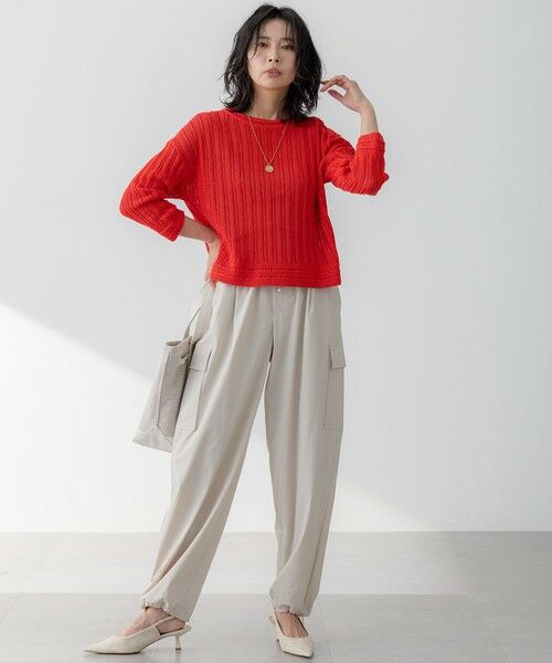 S size ONWARD(小さいサイズ) / エスサイズオンワード ニット・セーター | 【洗える】コットンギマ ストライプ ニット | 詳細5