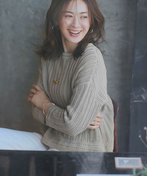 S size ONWARD(小さいサイズ) / エスサイズオンワード ニット・セーター | 【洗える】コットンギマ ストライプ ニット | 詳細15