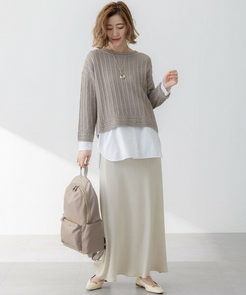 S size ONWARD(小さいサイズ) / エスサイズオンワード ニット・セーター | 【洗える】コットンギマ ストライプ ニット | 詳細16