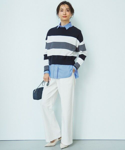 S size ONWARD(小さいサイズ) / エスサイズオンワード ニット・セーター | 【洗える】コットンポリエステルストレッチ ショート ニット | 詳細9