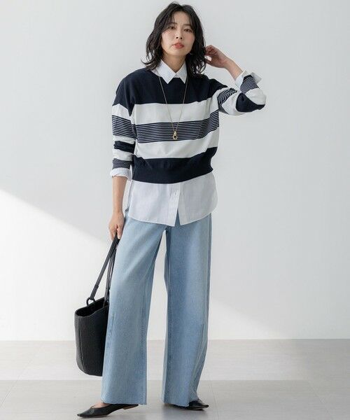 S size ONWARD(小さいサイズ) / エスサイズオンワード ニット・セーター | 【洗える】コットンポリエステルストレッチ ショート ニット | 詳細10