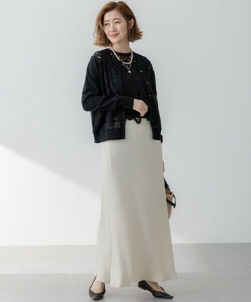 S size ONWARD(小さいサイズ) / エスサイズオンワード カーディガン・ボレロ | 【洗える】エンブロイダリーレース カーディガン | 詳細7