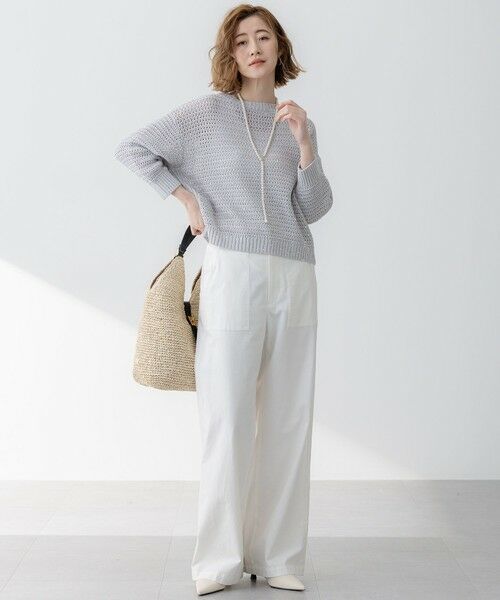 S size ONWARD(小さいサイズ) / エスサイズオンワード ニット・セーター | 【洗える】スパングル ボートネック ニット | 詳細2