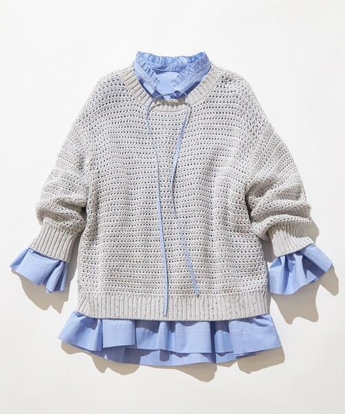 S size ONWARD(小さいサイズ) / エスサイズオンワード ニット・セーター | 【洗える】スパングル ボートネック ニット | 詳細3