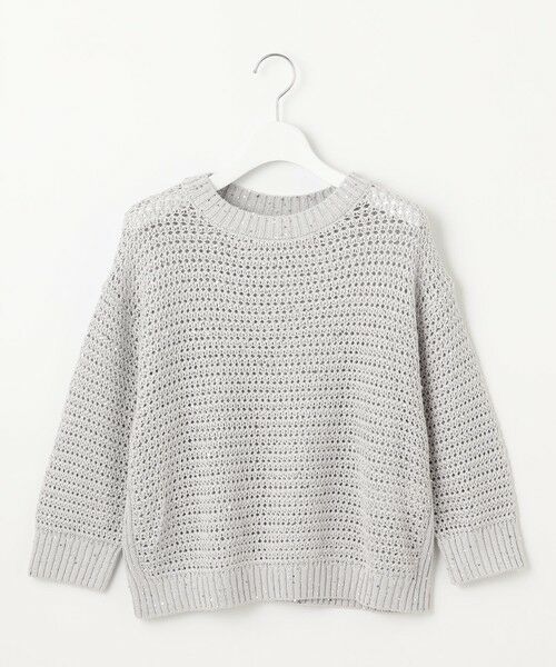 S size ONWARD(小さいサイズ) / エスサイズオンワード ニット・セーター | 【洗える】スパングル ボートネック ニット | 詳細4