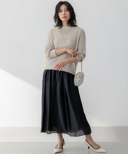 S size ONWARD(小さいサイズ) / エスサイズオンワード ニット・セーター | 【洗える】スパングル ボートネック ニット | 詳細9