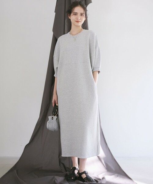 S size ONWARD(小さいサイズ) / エスサイズオンワード ロング・マキシ丈ワンピース | 【SLOW/一部店舗限定】ハイゲージテリー スウェット ワンピース | 詳細1