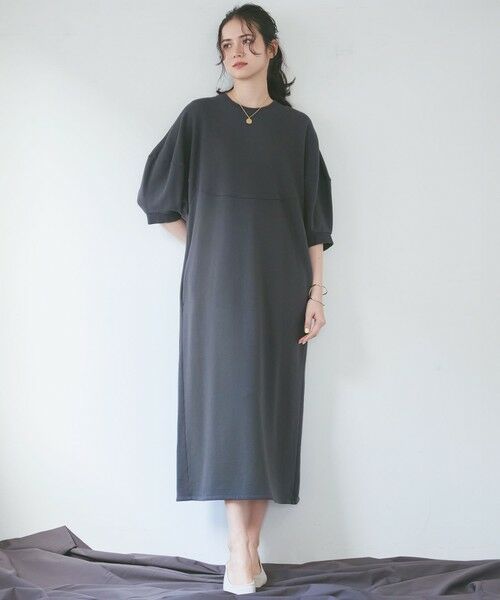 S size ONWARD(小さいサイズ) / エスサイズオンワード ロング・マキシ丈ワンピース | 【SLOW/一部店舗限定】ハイゲージテリー スウェット ワンピース | 詳細10