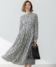 S size ONWARD(小さいサイズ) / エスサイズオンワード ロング・マキシ丈ワンピース | 【洗える】シャドーリーフプリント ワンピース