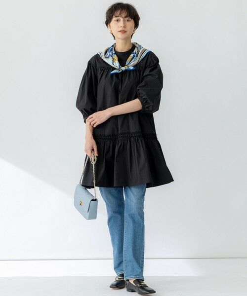 S size ONWARD(小さいサイズ) / エスサイズオンワード ドレス | 【洗える】コンパクトライトクロス ピンタック チュニックワンピース | 詳細1