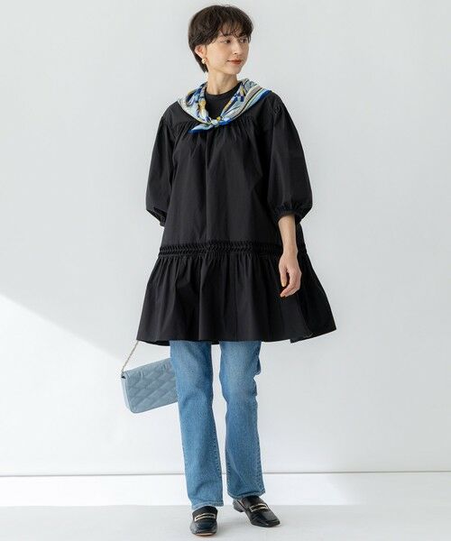 S size ONWARD(小さいサイズ) / エスサイズオンワード ドレス | 【洗える】コンパクトライトクロス ピンタック チュニックワンピース | 詳細2