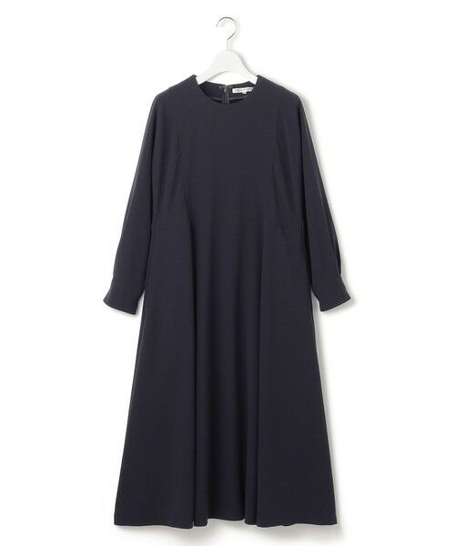 S size ONWARD(小さいサイズ) / エスサイズオンワード ロング・マキシ丈ワンピース | 【VERYコラボ】トリアセダブルジョーゼット つけ襟 ボウタイワンピース | 詳細10