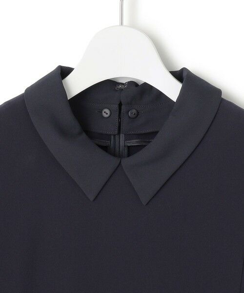 S size ONWARD(小さいサイズ) / エスサイズオンワード ロング・マキシ丈ワンピース | 【VERYコラボ】トリアセダブルジョーゼット つけ襟 ボウタイワンピース | 詳細13