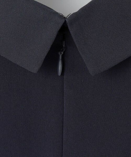 S size ONWARD(小さいサイズ) / エスサイズオンワード ロング・マキシ丈ワンピース | 【VERYコラボ】トリアセダブルジョーゼット つけ襟 ボウタイワンピース | 詳細14