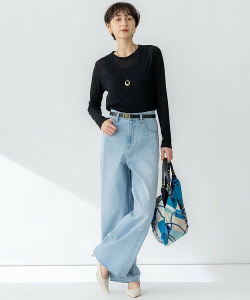 S size ONWARD(小さいサイズ) / エスサイズオンワード デニムパンツ | 【SLOW/一部店舗限定】LIGHT DENIM バレルワイド パンツ | 詳細23