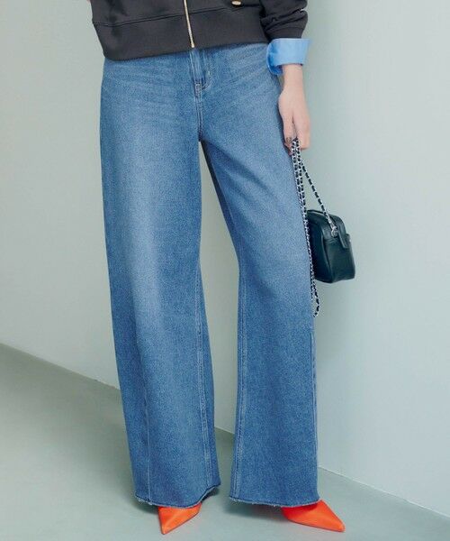 S size ONWARD(小さいサイズ)/エスサイズオンワード 【SLOW/一部店舗限定】LIGHT DENIM バレルワイド パンツ ダルブルー系 32 S size ONWARD(小さいサイズ)/エスサイズオンワード 【SLOW/一部店舗限定】LIGHT DENIM バレルワイド パンツ ダルブルー系 32