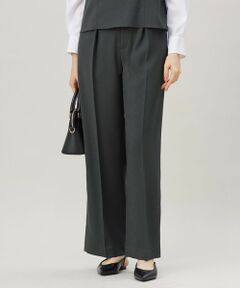 S size ONWARD(小さいサイズ) / エスサイズオンワード その他パンツ | 【セットアップ対応・接触冷感・洗える】リネンライクシンセティックワイドストレート パンツ