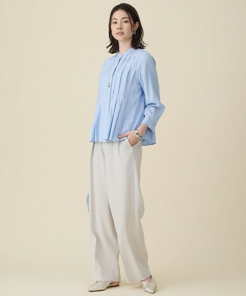 S size ONWARD(小さいサイズ) / エスサイズオンワード その他パンツ | 【カタログ掲載・ご好評につき新色追加・セットアップ対応】リネンライクシンセティックワイドストレート パンツ | 詳細7